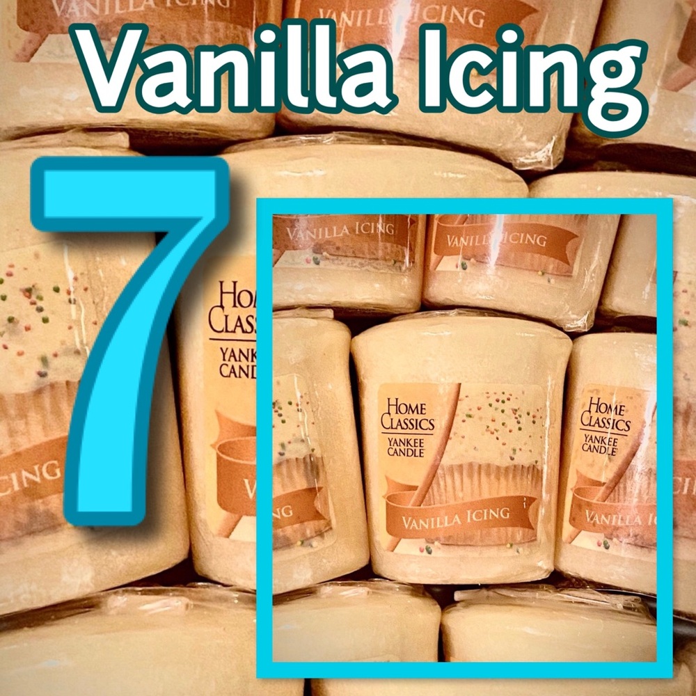 Vanilla Icing Scented votive sampler 1.75 oz candle Home Classics Yankee bakery
